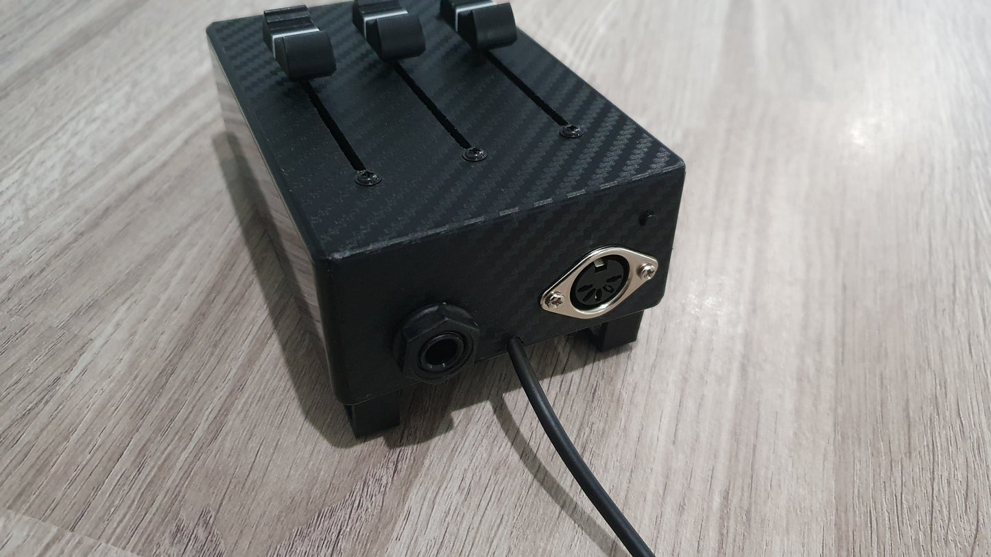 3 Fader USB and DIN MIDI with expression pedal input