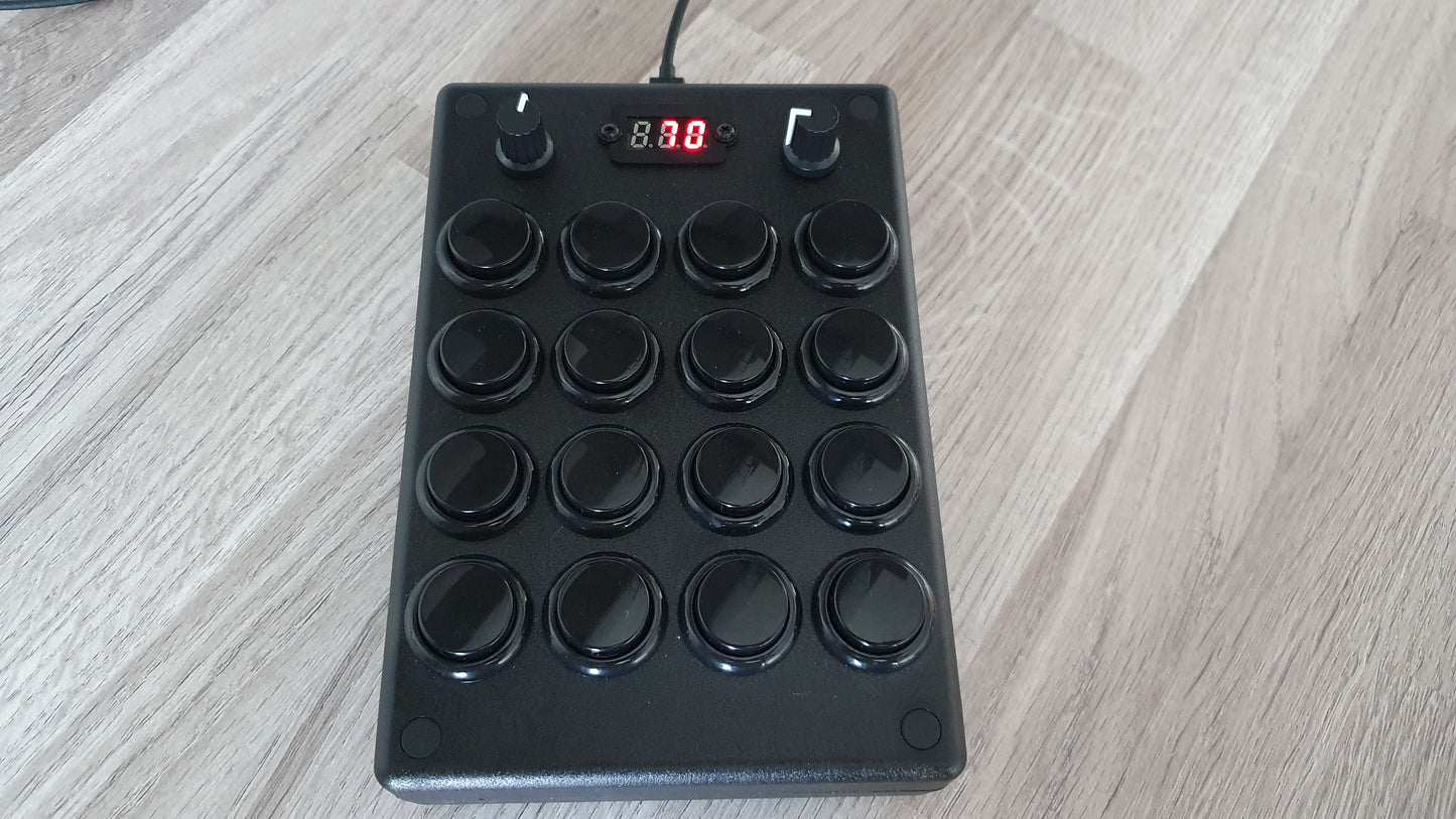 16 Button 2 Knob USB AND DIN MIDI controller