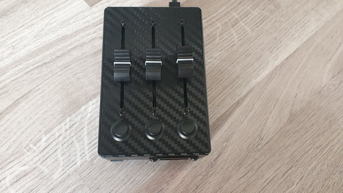 3 Fader 3 Button USB and DIN MIDI controller