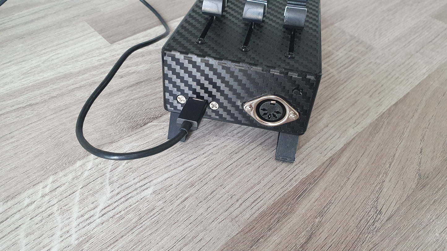 3 Fader 3 Button USB and DIN MIDI controller
