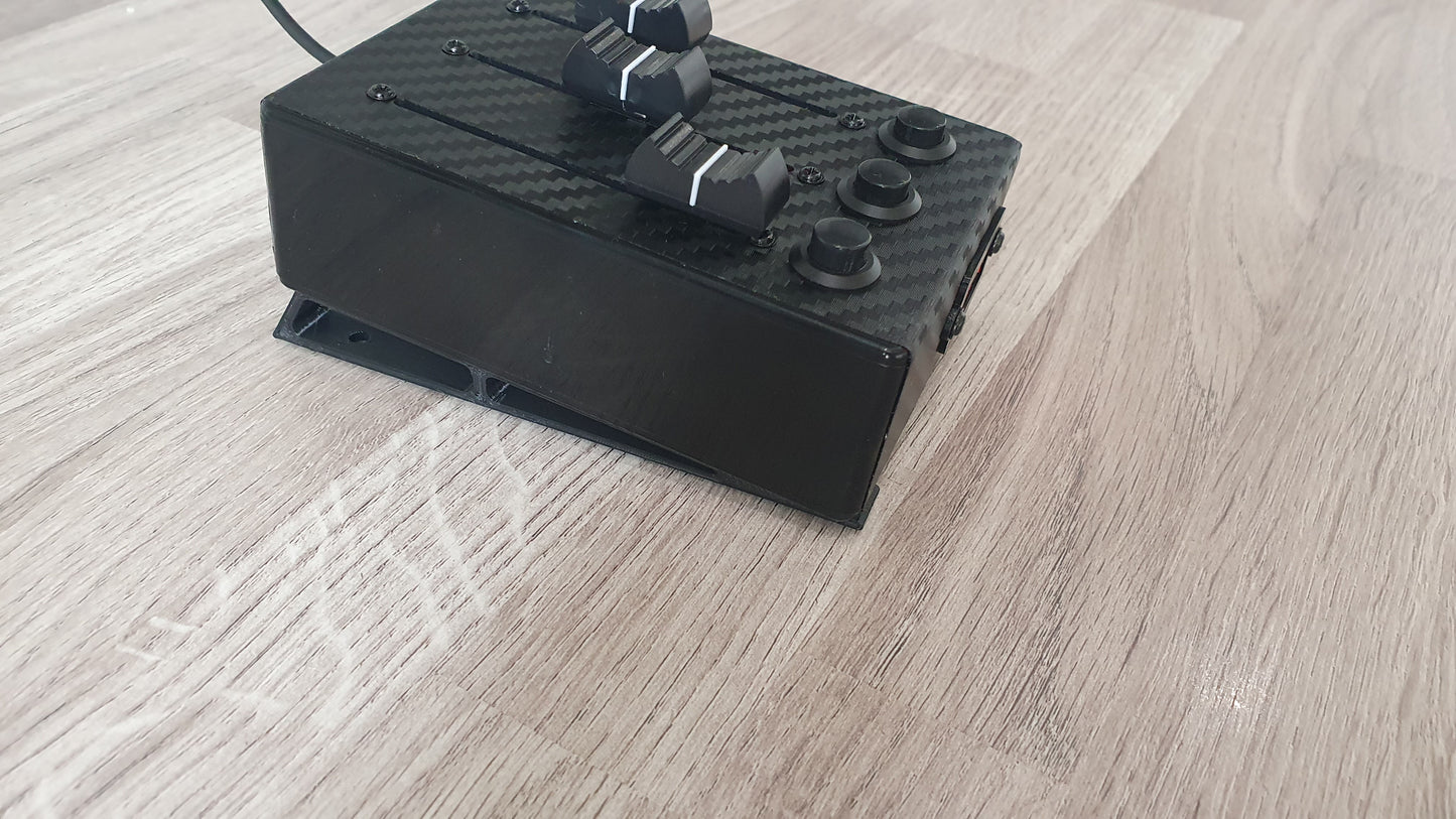 3 Fader 3 Button USB and DIN MIDI controller