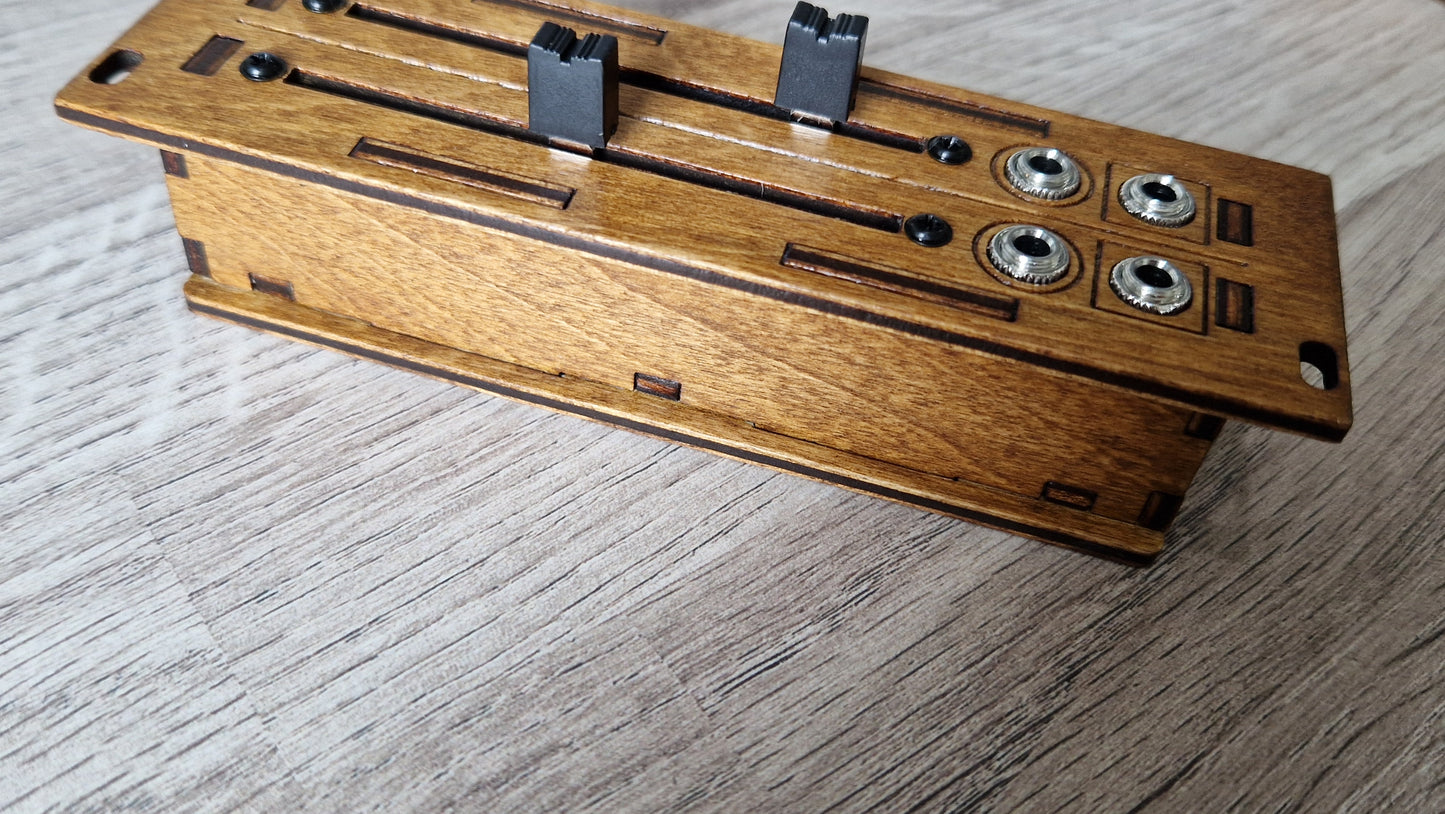 Eurorack 2 fader passive attenuator 8hp (40mm)