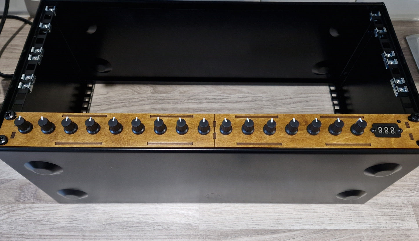 19" Rack Mount 16 knob USB MIDI and DIN MIDI Controller