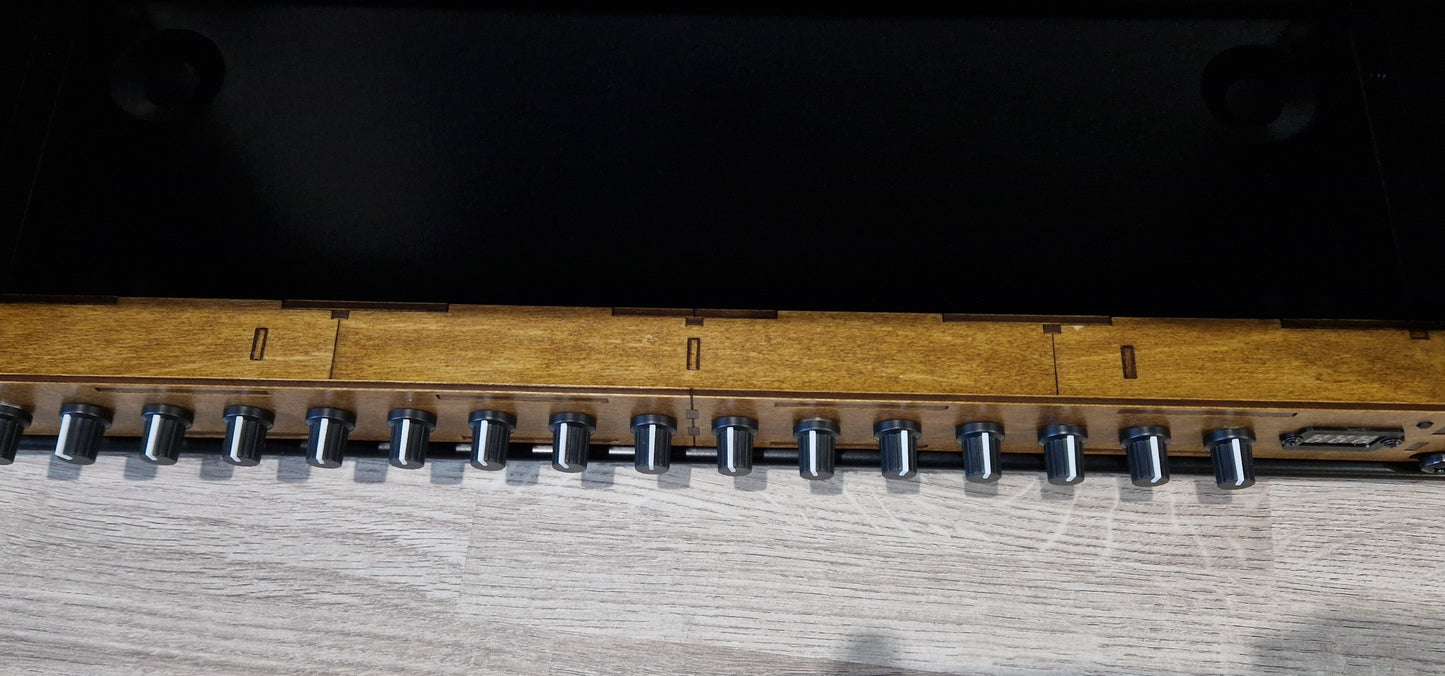 19" Rack Mount 16 knob USB MIDI and DIN MIDI Controller