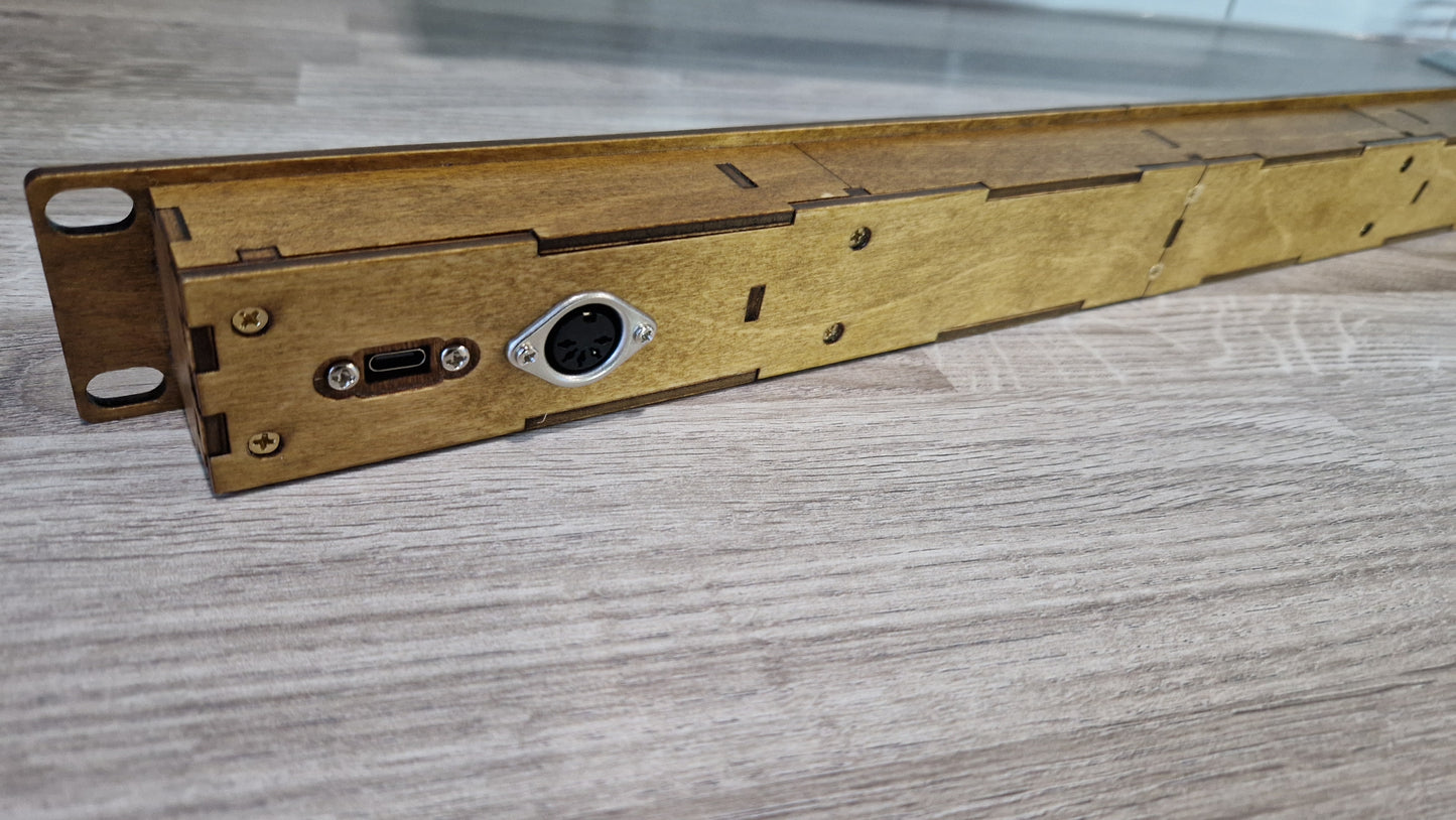 19" Rack Mount 16 knob USB MIDI and DIN MIDI Controller