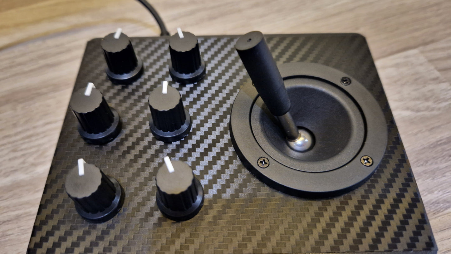 6 knob joystick USB and DIN MIDI controller