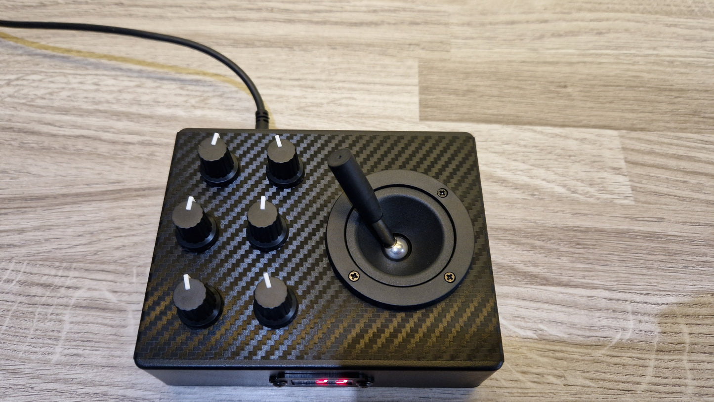 6 knob joystick USB and DIN MIDI controller