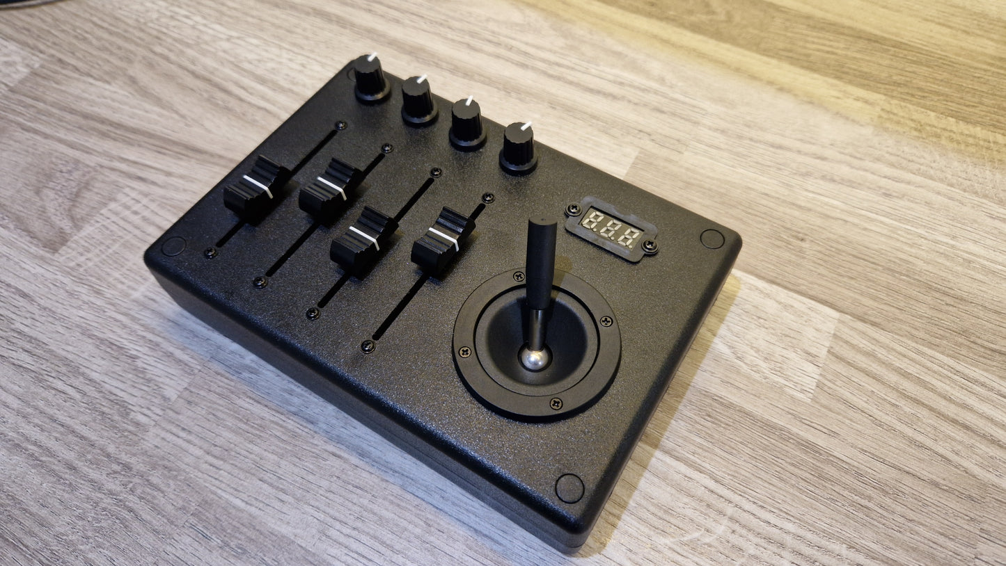 4 Fader 4 knob joystick USB AND DIN MIDI controller