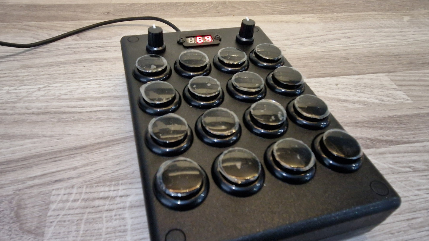 16 Button 2 Knob USB AND DIN MIDI controller