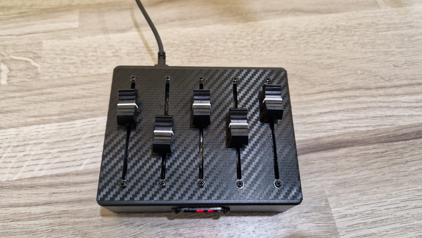 5 Fader USB AND DIN MIDI controller