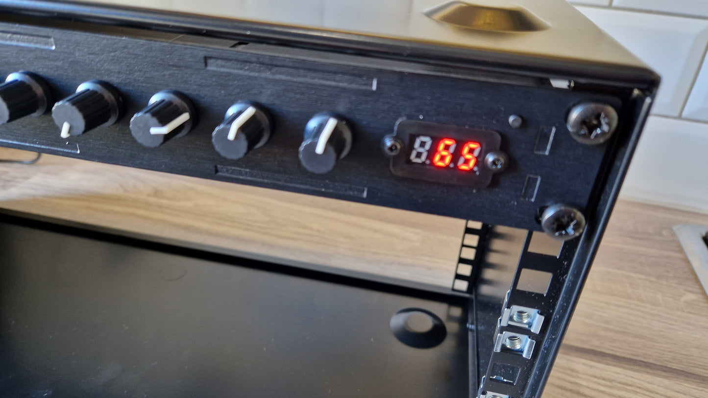 19" Rack Mount 16 knob USB MIDI and DIN MIDI Controller black