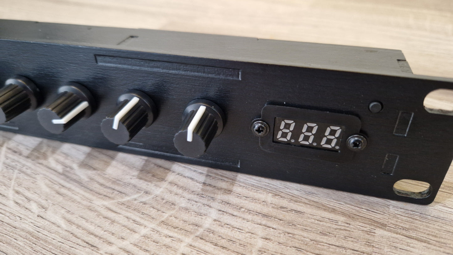 19" Rack Mount 16 knob USB MIDI and DIN MIDI Controller black