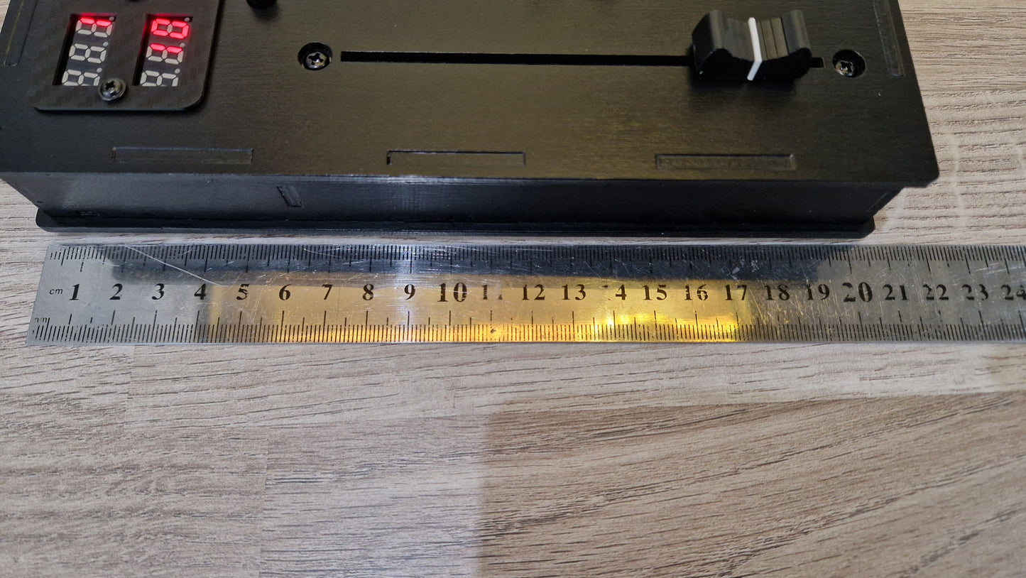 3 Fader 100mm with 6 LED displays