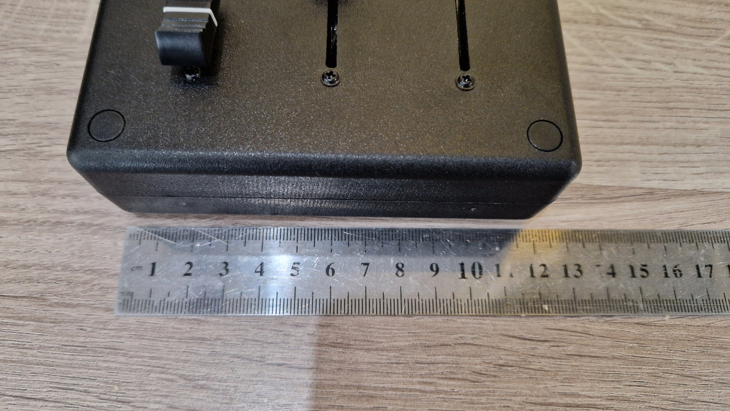 3 fader with 6 LED displays - ABS