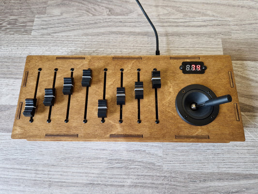 8 Fader  joystick USB AND DIN MIDI controller