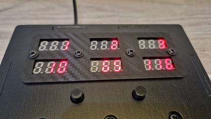3 Fader 100mm with 6 LED displays