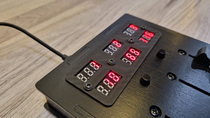 3 Fader 100mm with 6 LED displays