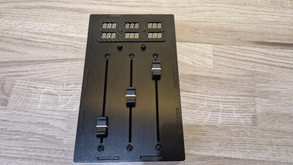 3 Fader 100mm with 6 LED displays