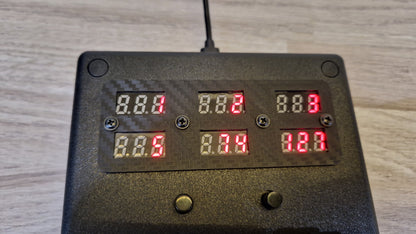 3 fader with 6 LED displays - ABS
