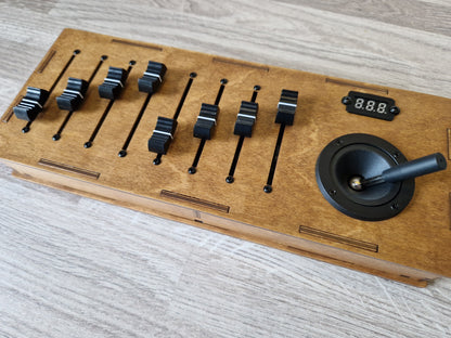 8 Fader  joystick USB AND DIN MIDI controller