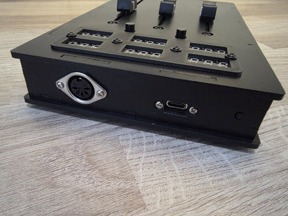 3 Fader 100mm with 6 LED displays