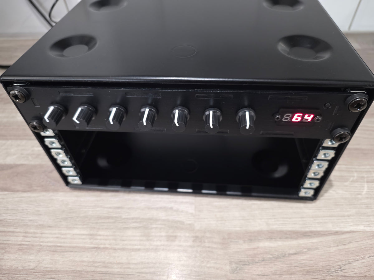 10.5" Rack Mount 7 knob USB MIDI and DIN MIDI Controller black