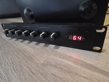 10.5" Rack Mount 7 knob USB MIDI and DIN MIDI Controller black