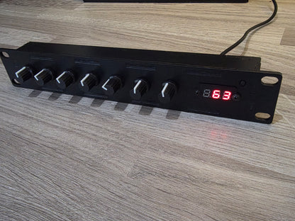 10.5" Rack Mount 7 knob USB MIDI and DIN MIDI Controller black